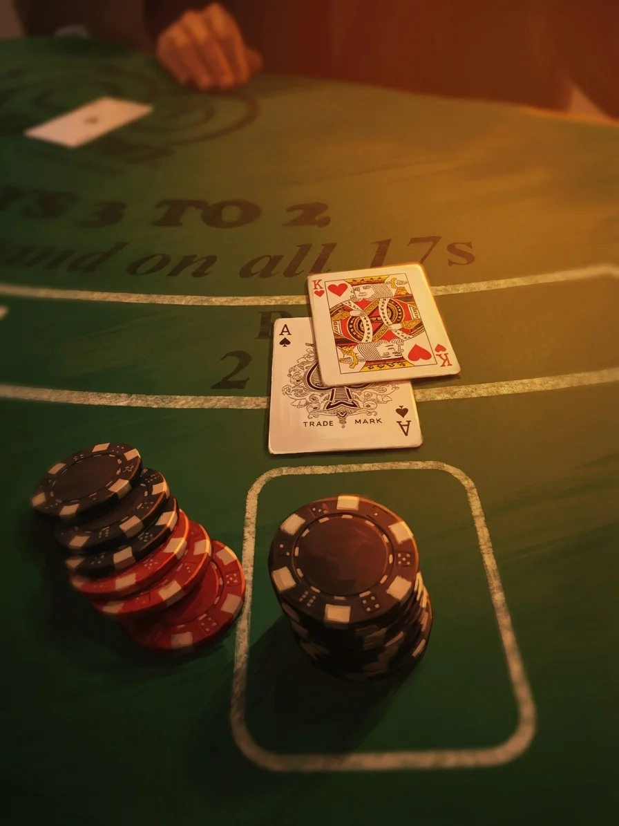 블랙잭 — 칩이 쌓여갈수록